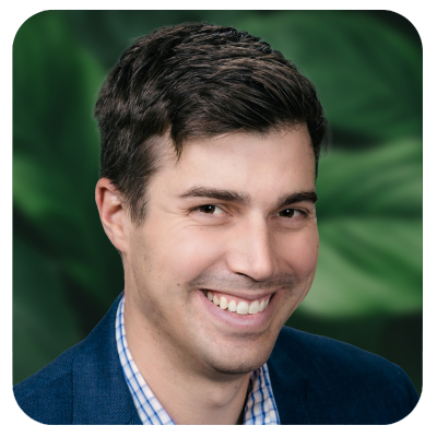 Andrew Colosimo on Green and Black Background