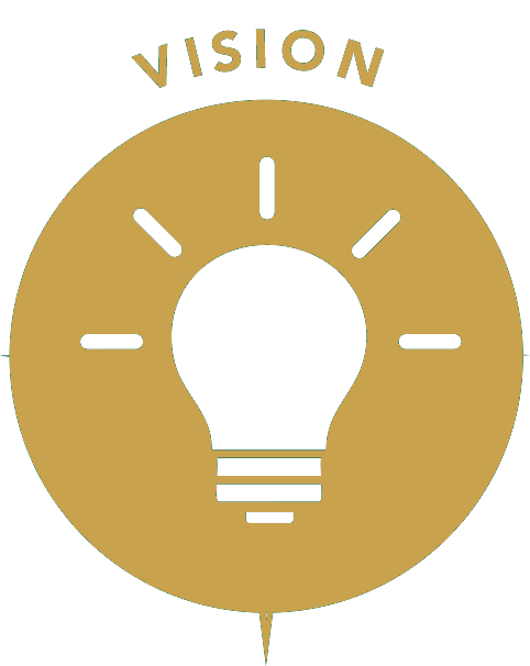 Alliant National Title Insurance Company 'Purpose' badge, featuring a circular blue icon with a white, stylized light bulb in the center surrounded by four lines coming off the bulb signifying light, representing the company's commitment to purpose-driven operations as part of 'The Alliant National Way.